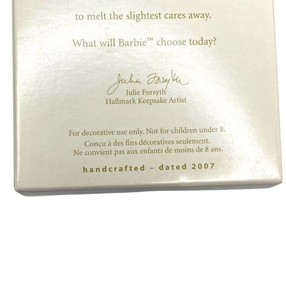 Barbie Spa Day 2007 Hallmark Keepsake Christmas Ornament NIB - Picture 2 of 4